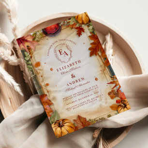 Invitation Mariage d'automne rustique Citrouille épice