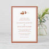 Invitation Mariage d'automne simple (Debout devant)