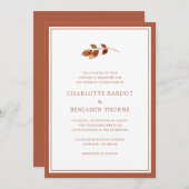 Invitation Mariage d'automne simple (Devant / Derrière)