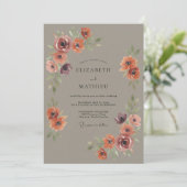 Invitation Mariage d'automne Terracotta Bloom (Debout devant)