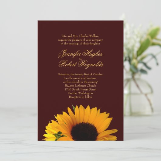 Invitation Mariage de automne (Debout devant)