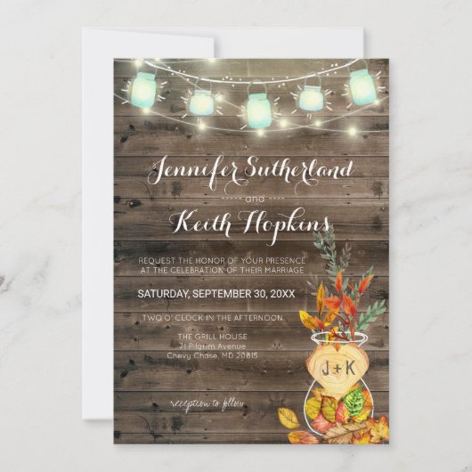 Invitation mariage de automne (Devant)