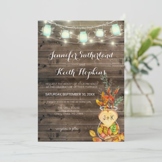 Invitation mariage de automne (Debout devant)