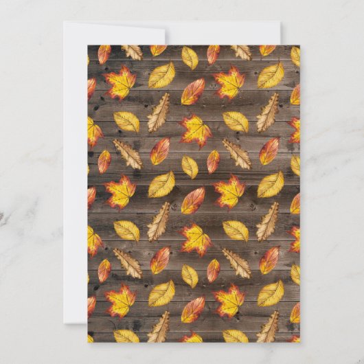 Invitation mariage de automne (Dos)