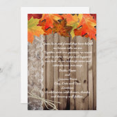 invitation mariage de automne (Devant / Derrière)