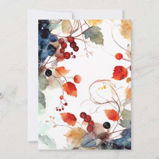 Invitation mariage de automne (Dos)