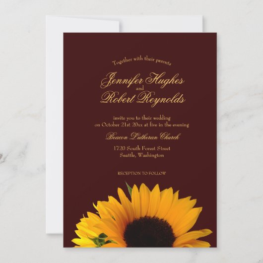 Invitation Mariage de automne (Devant)