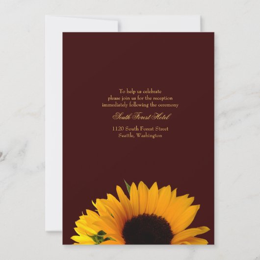 Invitation Mariage de automne (Dos)