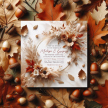 Invitation mariage de automne Automne Halloween Ha
