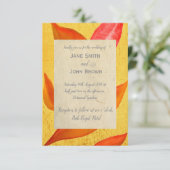 Invitation Mariage de automne Autumn Feuilles d'or art rustiq (Debout devant)