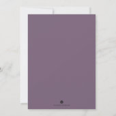Invitation Mariage de automne Avec Feuilles Violets (Dos)