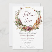 Invitation Mariage de automne Boho (Devant)