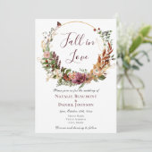 Invitation Mariage de automne Boho (Debout devant)