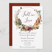 Invitation Mariage de automne Boho (Devant / Derrière)