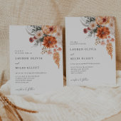 Invitation Mariage de automne Boho Floral