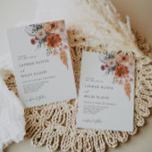 Invitation Mariage de automne Boho Floral