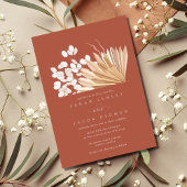 Invitation Mariage de automne Boho rouille