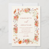 Invitation Mariage de automne Boho Wildlower (Devant)