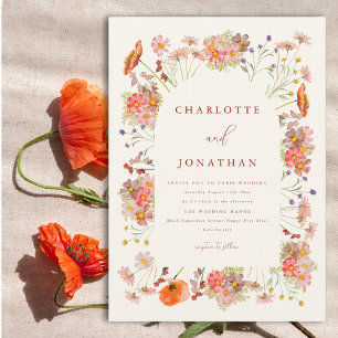 Invitation Mariage de automne Boho Wildlower
