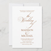 Invitation Mariage de automne Brown Chic Boho contemporain (Devant)