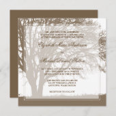 Invitation Mariage de automne Brown de chêne (Devant / Derrière)