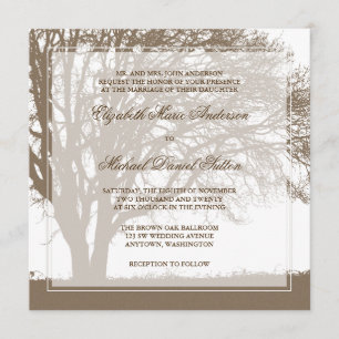 Invitation Mariage de automne Brown de chêne