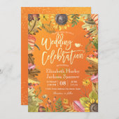 Invitation Mariage de automne Célébration Automne Maple Leaf  (Devant / Derrière)