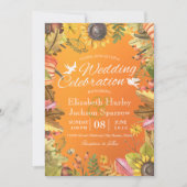 Invitation Mariage de automne Célébration Automne Maple Leaf  (Devant)