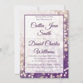 Invitation mariage de automne - Champagne et Plum (Devant)