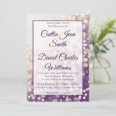 Invitation mariage de automne - Champagne et Plum (Debout devant)