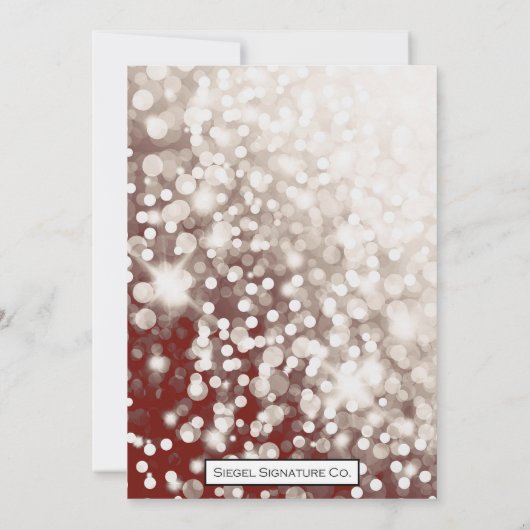 Invitation mariage de automne - Champagne et Rouge (Dos)