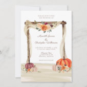 Invitation Mariage de automne Citrouille Boho (Devant)