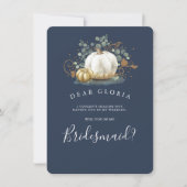 Invitation Mariage de automne Citrouille d'or Bridesmaid Prop (Devant)