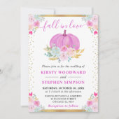 Invitation Mariage de automne Citrouille rose (Devant)