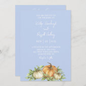 Invitation Mariage de automne Citrouille rustique (Devant / Derrière)