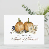 Invitation Mariage de automne citrouille Serez-vous mon fait 