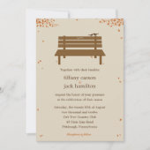 Invitation Mariage de automne de banc (Devant)
