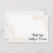 Invitation Mariage de automne de bord feuille d'érable Merci  (Devant)