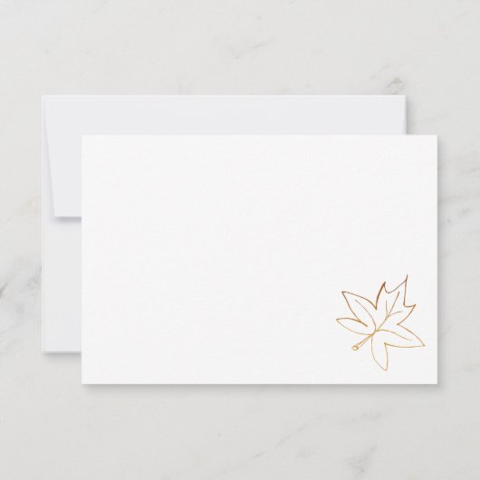 Invitation Mariage de automne de bord feuille d'érable Merci (Dos)