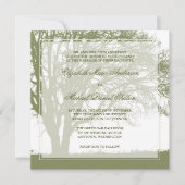 Invitation Mariage de automne de chêne vert olive (Devant)