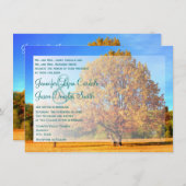 Invitation Mariage de automne de l'arbre d'automne (Devant / Derrière)