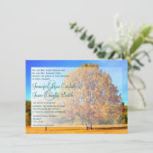Invitation Mariage de automne de l'arbre d'automne (Debout devant)