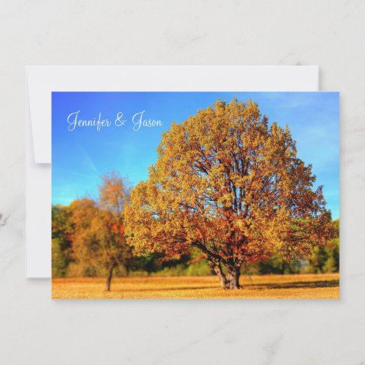 Invitation Mariage de automne de l'arbre d'automne (Dos)