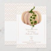 Invitation Mariage de automne de livre d'histoire de Citrouil (Devant / Derrière)