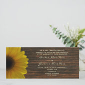 Invitation Mariage de automne de tournesol jaune e (Debout devant)