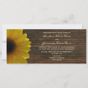 Invitation Mariage de automne de tournesol jaune e