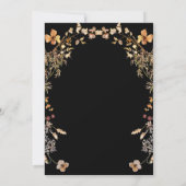 Invitation Mariage de automne de trame de Fleur sauvage rusti (Dos)