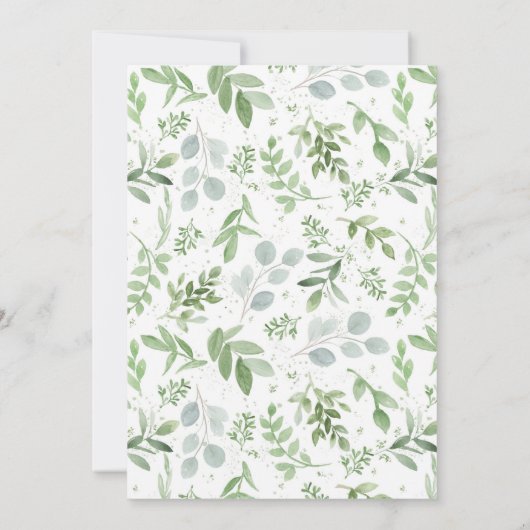 Invitation Mariage de automne de verdure Citrouille blanc (Dos)