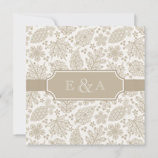 Invitation Mariage de automne des Feuilles de la d (Dos)