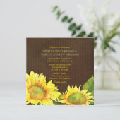 Invitation Mariage de automne des tournesols du Sud (Debout devant)